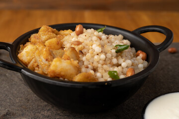 Sabudana khichdi Khichadi is an Indian Fasting Recipe Vrat food consumed during navratri, ekadashi, ganesh chaturthi