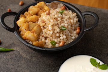 Sabudana khichdi Khichadi is an Indian Fasting Recipe Vrat food consumed during navratri, ekadashi, ganesh chaturthi