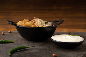 Sabudana khichdi Khichadi is an Indian Fasting Recipe Vrat food consumed during navratri, ekadashi, ganesh chaturthi