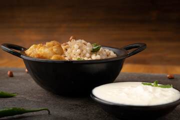 Sabudana khichdi Khichadi is an Indian Fasting Recipe Vrat food consumed during navratri, ekadashi, ganesh chaturthi