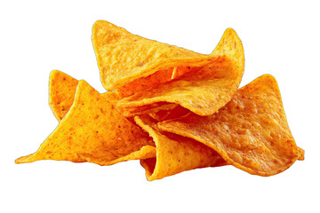 Naklejka premium nachos with cheese isolated on white background snack food