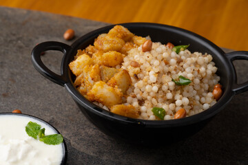 Sabudana khichdi Khichadi is an Indian Fasting Recipe Vrat food consumed during navratri, ekadashi, ganesh chaturthi