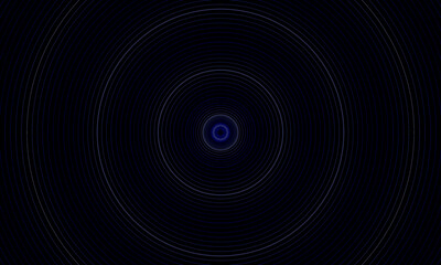 A mesmerizing abstract digital art featuring concentric circular lines radiating from the center, creating a hypnotic tunnel or vortex effect. abstract background with spiral.