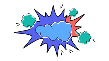 Comic Style Explosion Burst pop art graphic