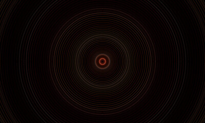 A mesmerizing abstract digital art featuring concentric circular lines radiating from the center, creating a hypnotic tunnel or vortex effect. abstract fractal background.
