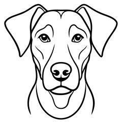 Minimalist Dog Head Vector Illustration