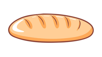 Golden brown loaf of bread baked food