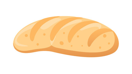 Golden loaf of bread with scoring baked food