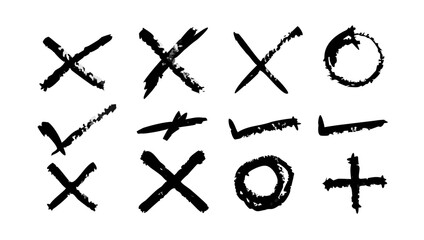 Grunge Brush Style Arrows scribble hand drawn