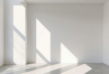 Obraz premium White room with sunlight on floor
