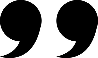 Quote mark icon, guillemets quotation marks in solid and outline style, vector punctuation typography symbols for publishing, books, blogs, posters, social media, and design