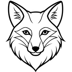 Minimalist Fox Head Vector Illustration