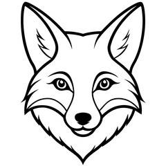 Fototapeta premium Minimalist Fox Head Vector Illustration