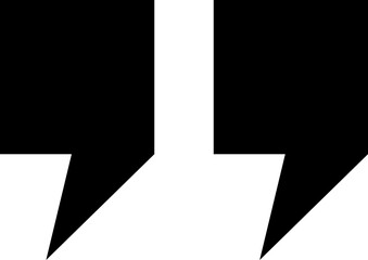 Quote mark icon, guillemets quotation marks in solid and outline style, vector punctuation typography symbols for publishing, books, blogs, posters, social media, and design