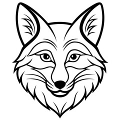 Fototapeta premium Minimalist Fox Head Vector Illustration