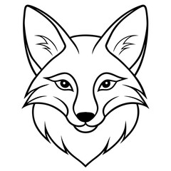Minimalist Fox Head Vector Illustration