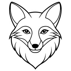 Minimalist Fox Head Vector Illustration