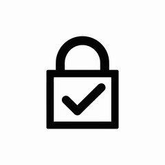 lock icon on metal internet button