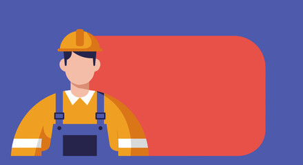 Professional worker in hard hat and overalls, representing construction, industry, and skilled labor. Perfect for business, safety, or trade concepts with ample copy space.