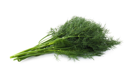 Bunch of fresh dill isolated on white