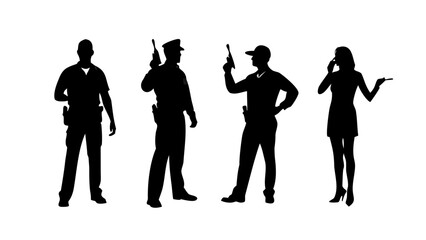 Minimalist Black Silhouette of a Person with a Checkmark