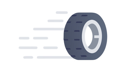 Motorbike tire in motion wheel speed