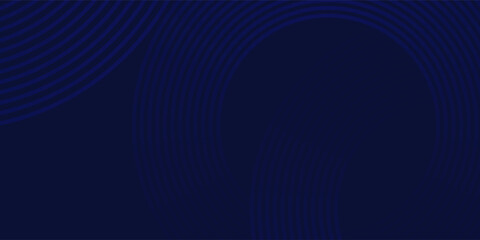 Abstract blue glowing geometric lines on dark blue background. Modern shiny blue circle lines pattern. Futuristic technology concept. Suit for cover, poster, banner, brochure, header,