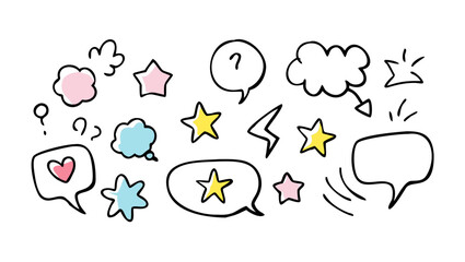 Playful pastel stars and blobs pink yellow