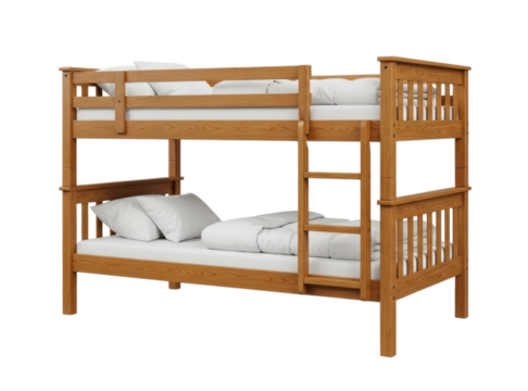 Wooden Bunk Bed Isolated Transparent PNG