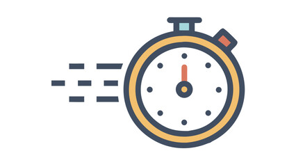 Stopwatch with speed lines timer time