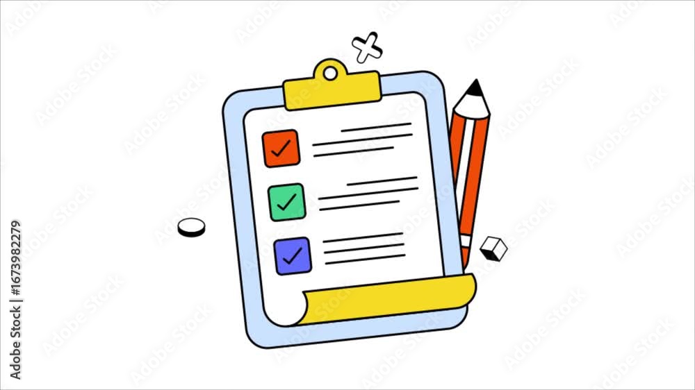 Poster checklist animated mp4 file