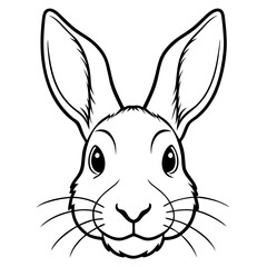 Rabbit Head Vector