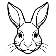 Rabbit Head Vector