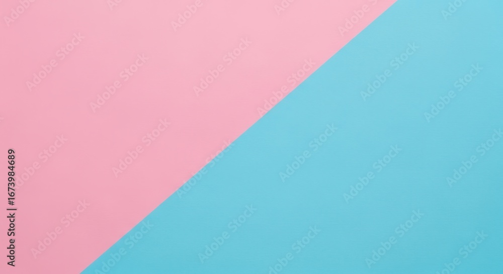 Poster pastel perfection: abstract pink and cyan diagonal color block background