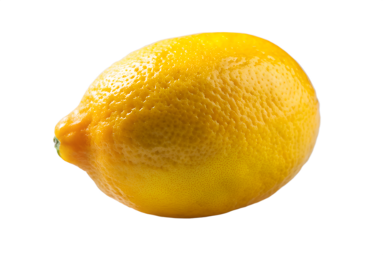 Single Fresh Yellow Lemon Fruit Close Up Isolated on transparent background close up shot single fresh yellow lemon fruit The image