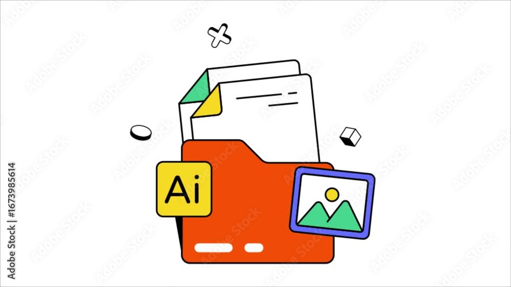 Poster design folder animated mp4 file
