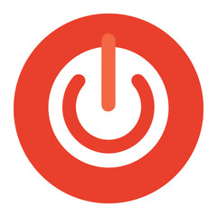 Power Button Icon Vector for Technology and User Interface Design