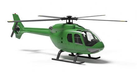 Fototapeta premium Green Helicopter Toy Model