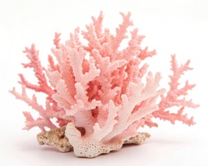 Naklejka premium coral on a white background