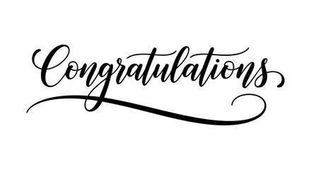 Elegant Congratulations Script Handwritten Calligraphy Design
