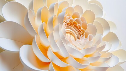 Paper Blooming Flower, abstract flower background