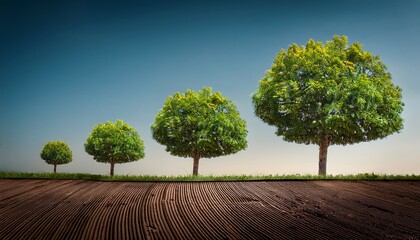 Obraz premium evolution of life a tree s journey from seedling to full bloom