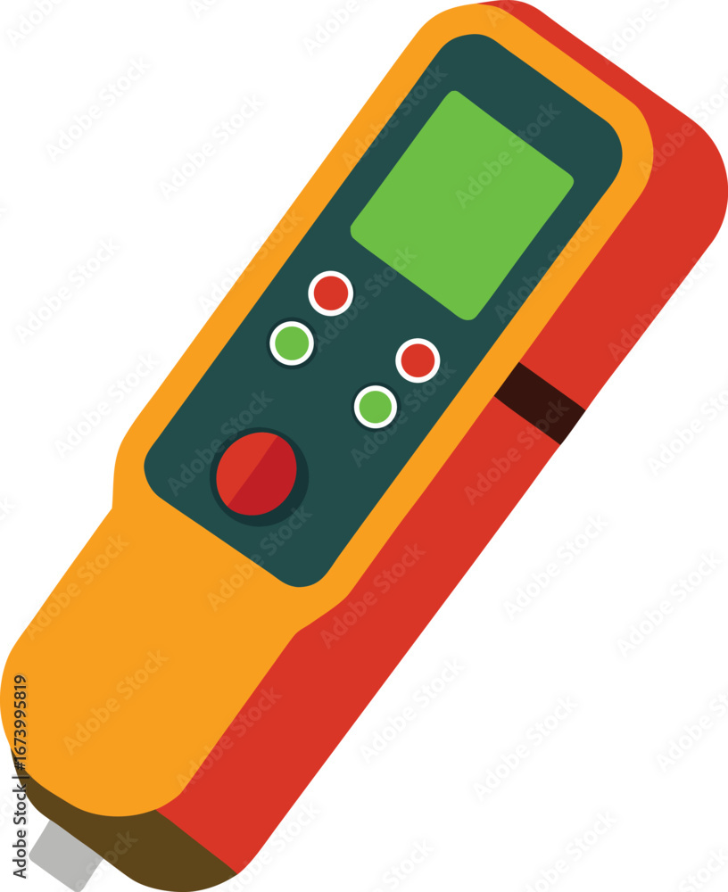 Poster digital sound level meter vector illustration icon for accurate noise measurement