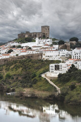 view of the city Mertola of the river