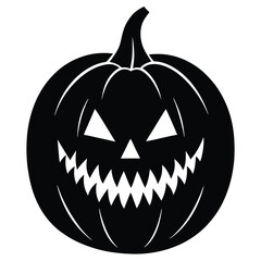 Black Halloween Jack O Lantern Silhouette pumpkin
