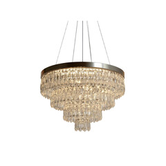 Elegant Crystal Chandelier with Circular Frame - Modern Lighting Fixture