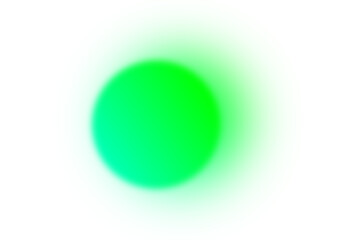 Green glowing circle with blur light effect for abstract backgrounds, UI elements, posters, stickers, and digital highlights