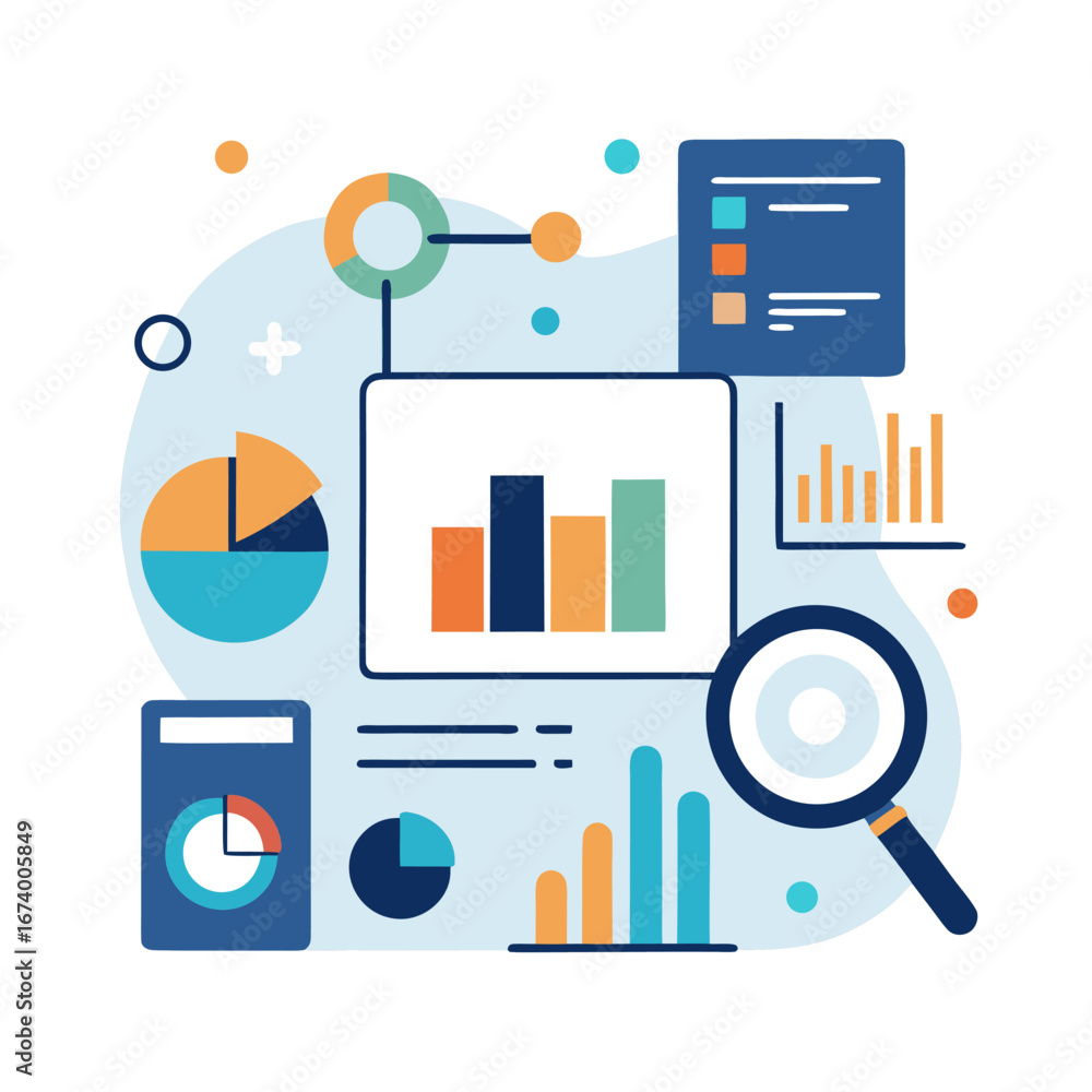 Poster Data analysis and visualization with charts and graphs