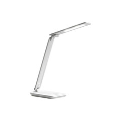 Sleek Modern White LED Desk Lamp - Adjustable Brightness and Flexible Gooseneck