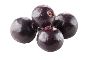 Fresh juicy Acai berries close up shot